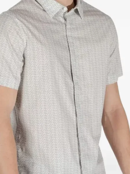 Scurt cămașă Armani Exchange cu imagine alb