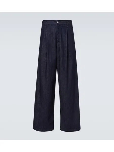 Džíny Dries Van Noten s vysokým pasem modré