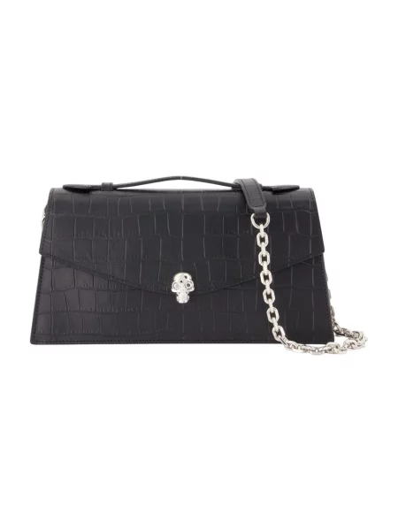 Top Alexander Mcqueen skórzany czarny