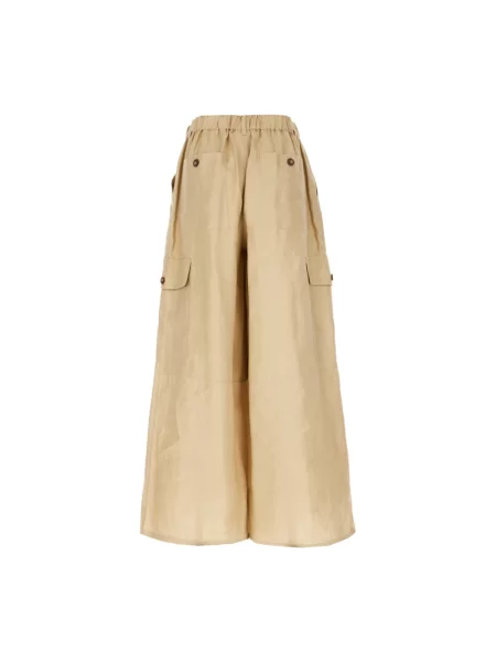 Spodnie Weekend Max Mara beżowe