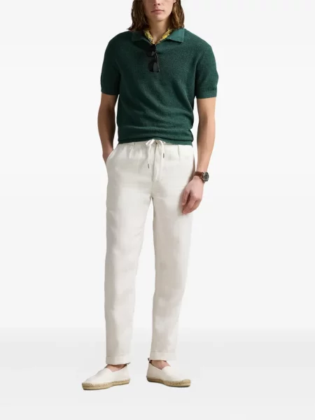 Szerokie polo Polo Ralph Lauren z przetarciami w paski czarne