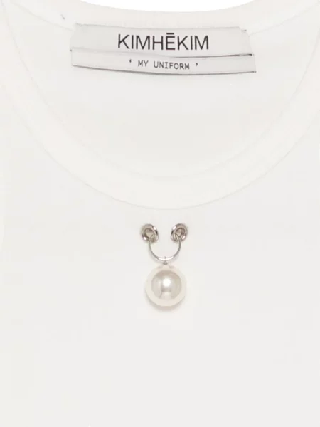 Prsluk Kimhekim sa perlicama bijela
