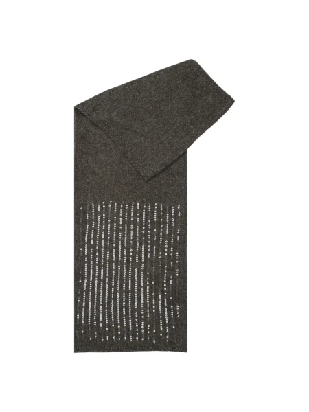 Fular Pieces cu paiete maro