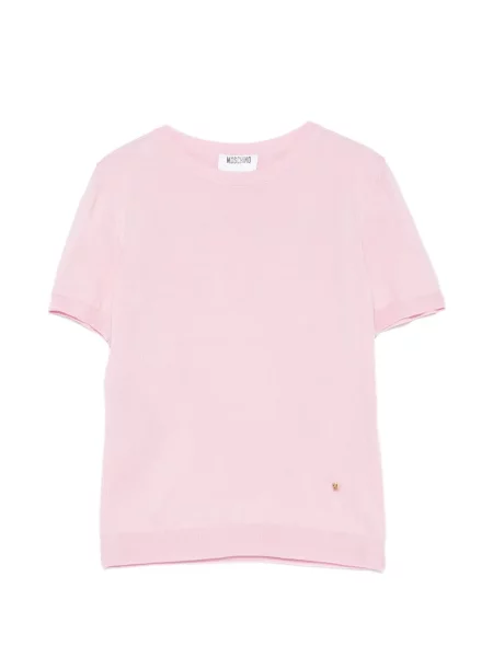 Tricou Moschino cu autograf roz