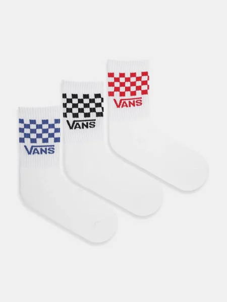Vans Detské ponožky Classic Check Crew biela