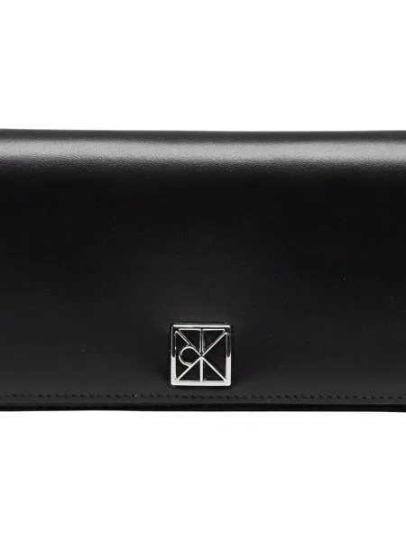 Lung blugi Calvin Klein din piele negru