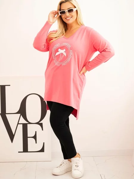 Bluza Kesi s potiskom bela