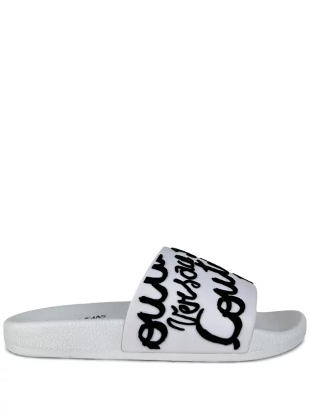 Papuci Versace Jeans Couture cu imagine alb