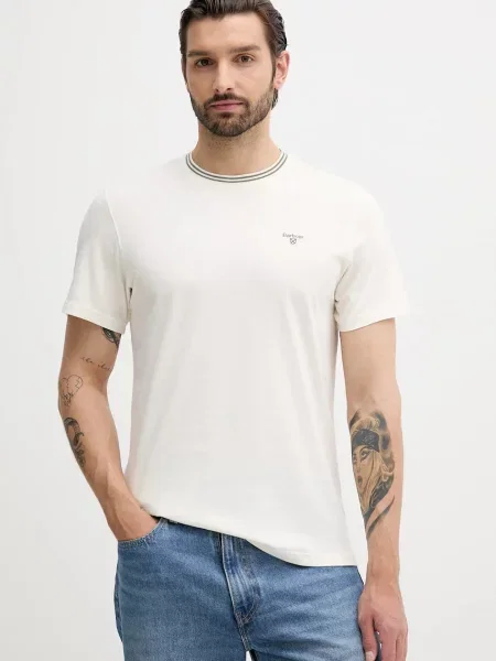 Barbour tricou din AUSTWICK cu imprimeu bej