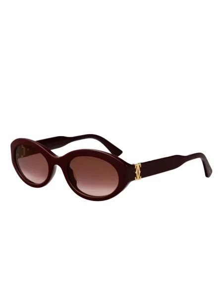 Овални слънчеви очила Cartier Eyewear червено