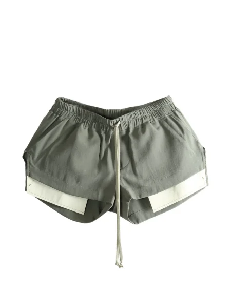 Pantaloni scurți Rick Owens cu cordon verde