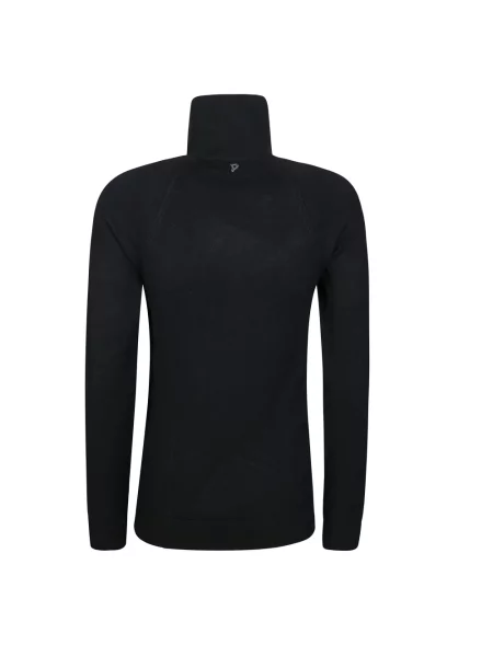 Lniany sweter z golfem Dondup czarny
