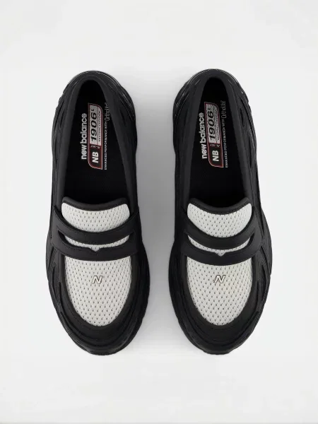 Кожаные повседневные кроссовки New Balance черные