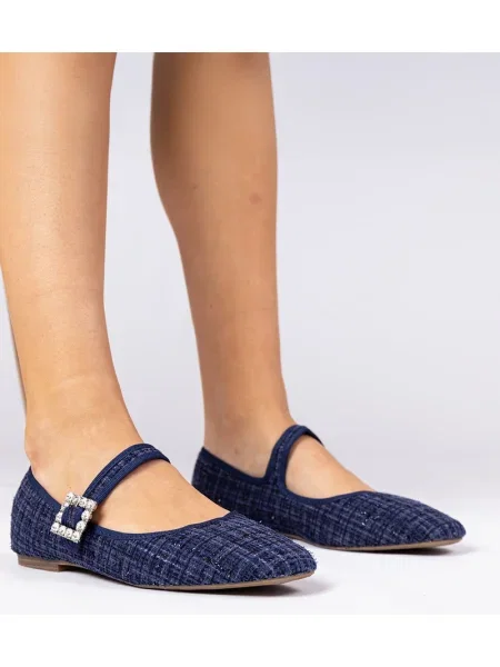 Balerinke Gemre z zaponko s kristali modra