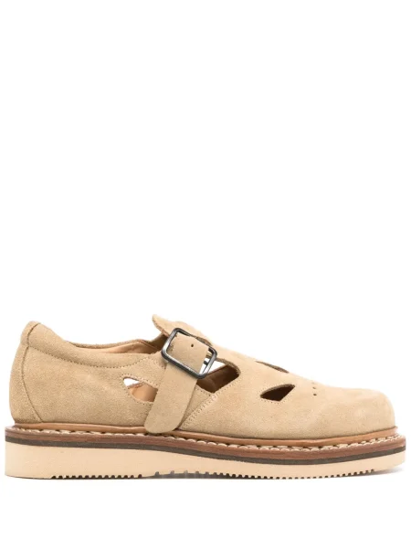 Keprové polobotky Needles hnědé