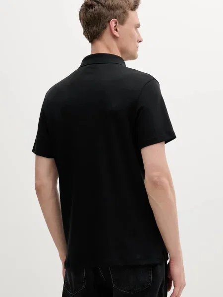 Polo majica Calvin Klein bez uzorka crna