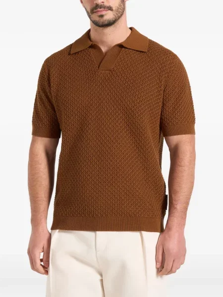 Tricou polo Manière De Voir tricotate maro