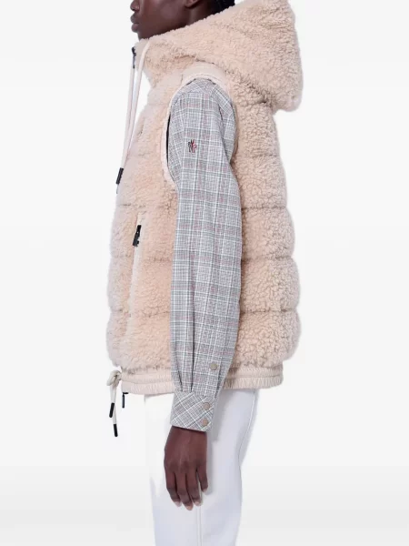 Vestă Moncler Grenoble cu glugă roz