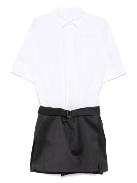 Rochie mini Sacai de costum alb