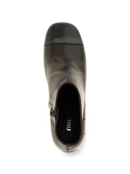 Botine Miu Miu din piele maro