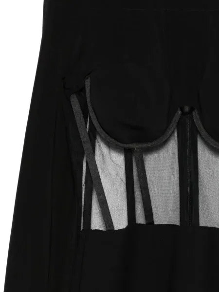 Rochie mini Nensi Dojaka plasă de costum negru