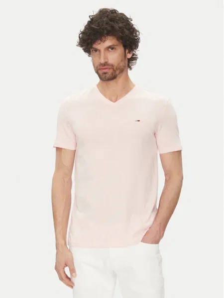 Тениска Tommy Jeans розово
