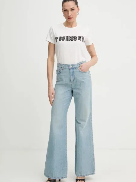 Marella jeansy WLEG niebieskie