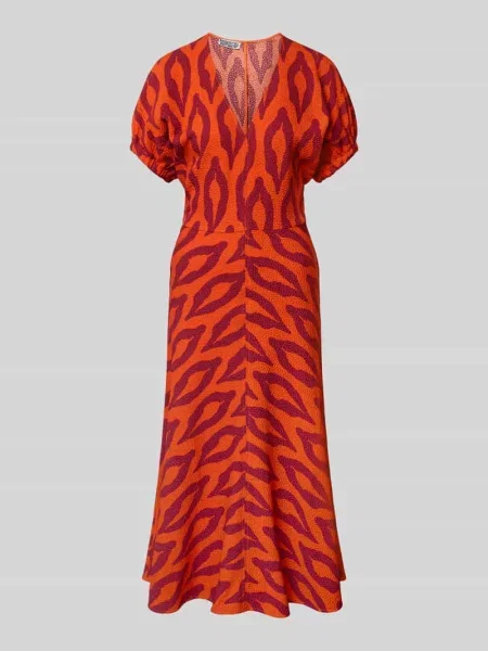 Sukienka casualowa o linii a z dekoltem w serek model KOMFORTABLE' Essentiel Antwerp