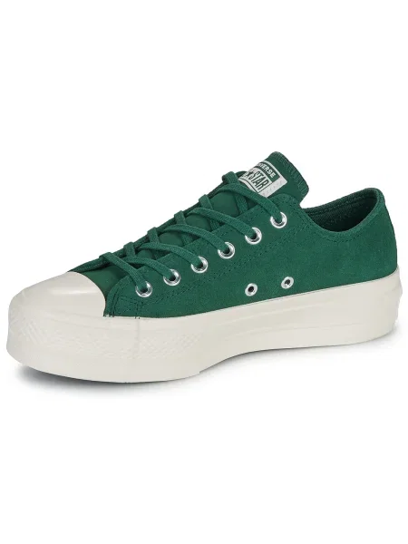 Pantofi Converse din piele de căprioară verde