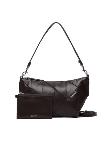 Calvin Klein torebka crossbody z imitacji skóry brązowa
