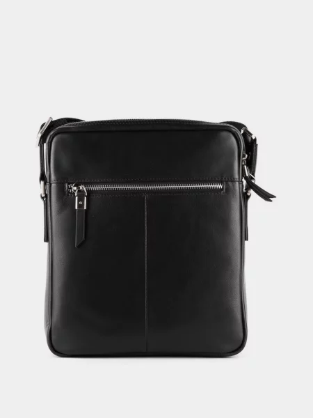 Кожаная сумка через плечо Leberdes черная