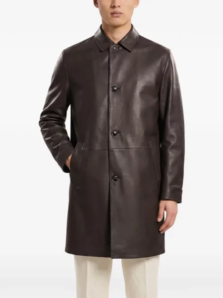 Palton Kiton din piele maro