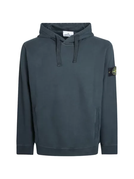 Hanorac din fleece Stone Island din fleece cu strasuri verde