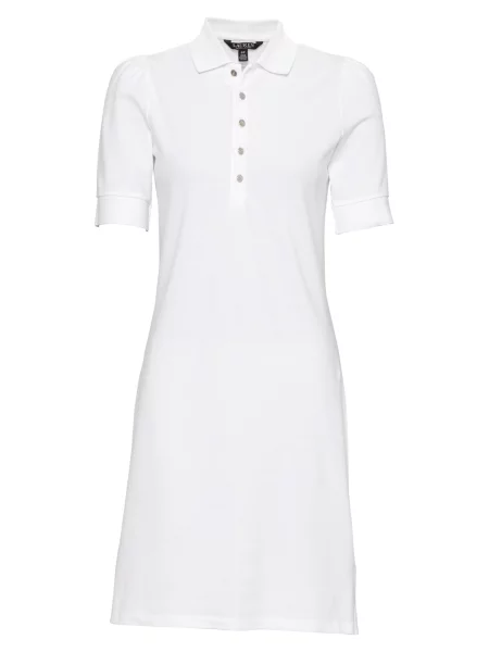 Rochie de zi Lauren Ralph Lauren cu mâneci scurte casual scurtă alb