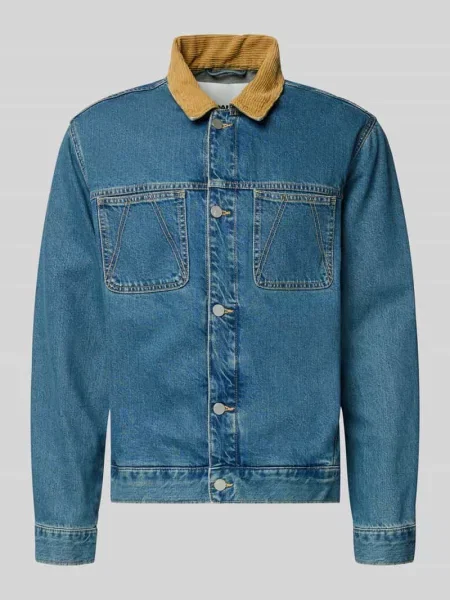 Kurtka jeansowa o kroju relaxed fit z czystej bawełny model ‘AASHTON’ Armedangels niebieska
