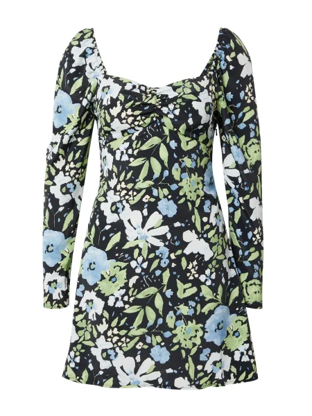 TOPSHOP Rochie albastru deschis / verde deschis / negru alb