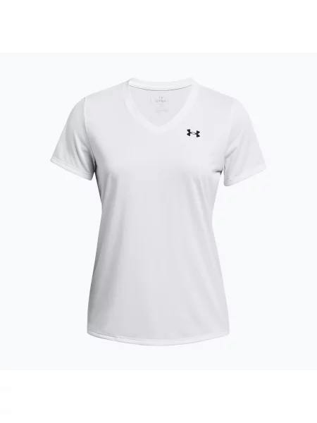 Tricou de antrenament pentru femei Under Armour Tech SSV Solid white/black alb