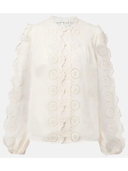 Bluză Zimmermann cu broderie alb