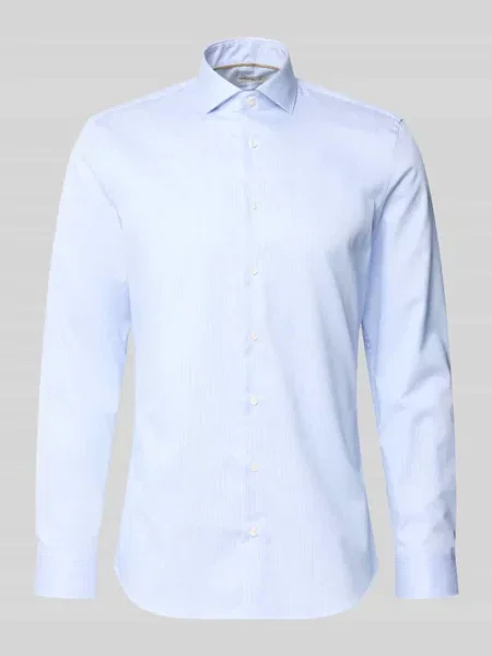 Super krój slim fit koszula biznesowa z czystej bawełny Jake*s błękitna