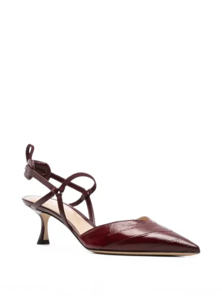Pantofi cu toc Fendi slingback roșu