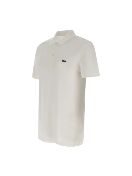 Koszulka polo o kroju slim fit z czystej bawełny Lacoste biała
