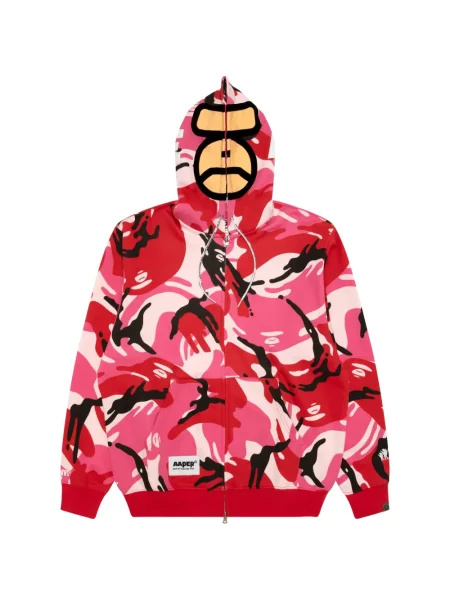 Hanorac cu glugă Aape By A Bathing Ape cu imagine roz