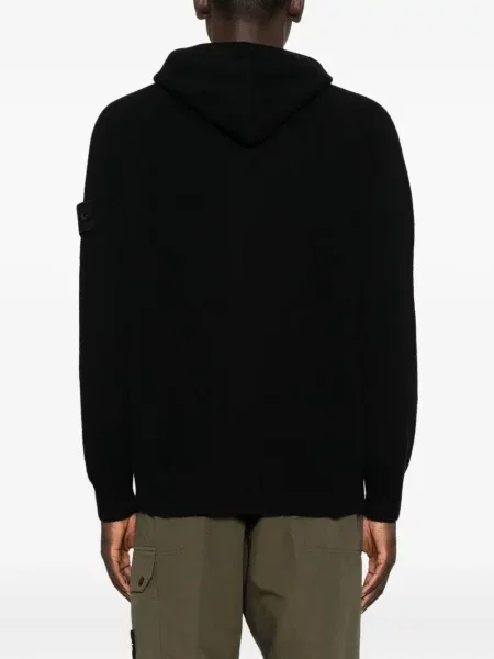 Hanorac cu glugă Stone Island cu strasuri negru
