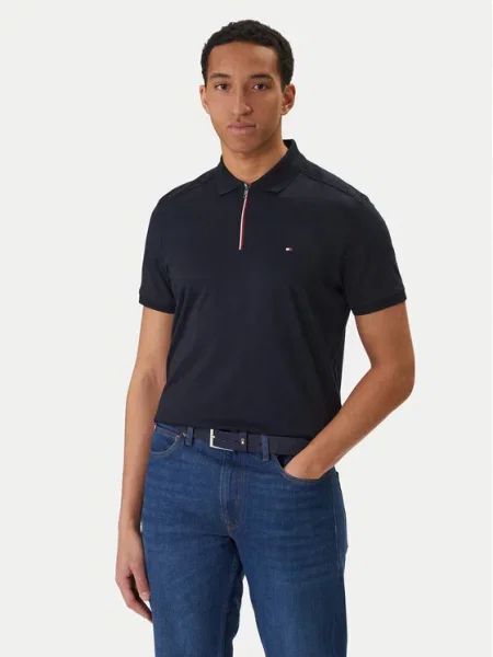 Tommy Hilfiger Тениска с яка и Тъмносин