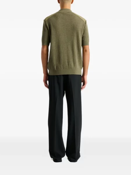 Pletena polo majica Balmain zelena