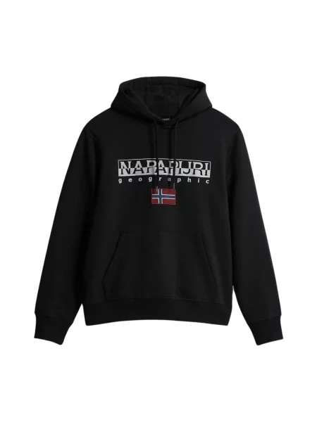 Długa bluza Napapijri z długim rękawem czarna