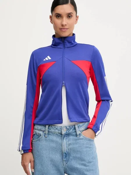 Adidas bluza Tiro wzorzysta niebieski