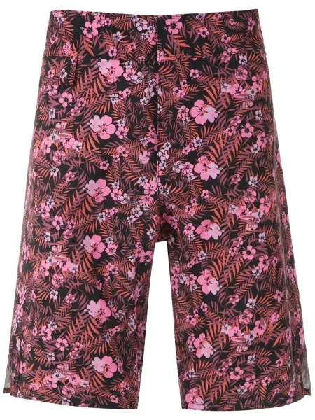 Slip de baie Amir Slama cu model floral cu imagine scurt negru