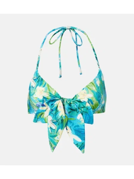 Top Chloé cu funde cu model floral