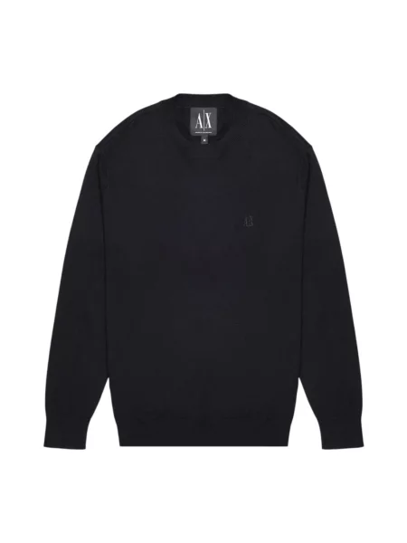 Lekki sweter Armani Exchange elegancki czarny